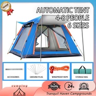 Automatic Tent Waterproof Outdoor Camping Tent Portable Family Tent multi-color 2/4/6/8 person dome 
