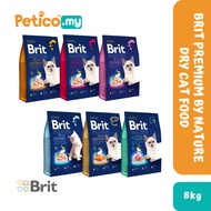 Brit Premium 8KG Dry Adult Cat Food (Salmon/ Chicken/ Indoor/ Lamb/ Kitten) | Makanan Kucing