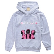 Squid Game Boys Hoodies Girls Long Sleeve Sweater Spring Pure Cotton Hooded Sweater 8762 Leisure Autumn Kids Clothes Sweatshirt