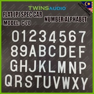 Flat JPJ Spec Car Number Alphabet C70 (1 PC)  / Nombor Plate Kereta Standard Font Design JPJ Approve