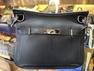 95%新 Hermes Jypsiere 28 黑色銀扣斜咩袋