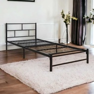 READY STOCK Single Bed Frame Metal + Wood Katil Bujang Dewasa Budak Bed Room Bedroom Furniture Perabot Bilik Tidur