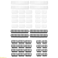 Doublebuy 24 Pieces  Set 24-pin x 4 8-pin x 12 6-pin x 8 for 3 mm up to 3 4 mm 0 13inch- White Black