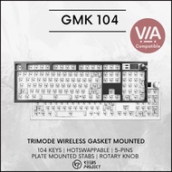 [Ready Stock] ZUOYA GMK104 GMK 104 with Screen Wireless Trimode Via Compatible Gasket Mounted Mechan