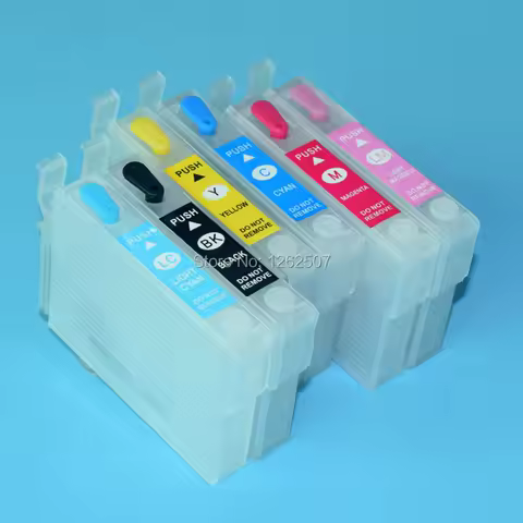 Refillable Ink Cartridge No Chip For Epson Stylus 1390 1400 1410 1430 1500W R270 T50 P50 T60 R330 R2