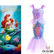 Kids Girl Little Mermaid Costume Princess Dress Ariel Disney Costume