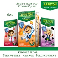 Appeton A-Z Vitamin C For 2-6 Years Tablet / Appeton Strawberry / Orange / Blackcurrant 30mg 100's