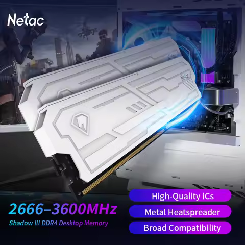 Netac DDR4 Ram Memory 8G 16G DDR4 3200MHz 3600MHz 8GX2 16GX2 Shadow Ill UDIMM DDR4 1.35V XMP2.0 with