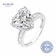 Illuminare-(100% Original) MS-RG69 Ring 5CT Heart Cut Lab Create Diamond Genuine Silver S925 18K Gol