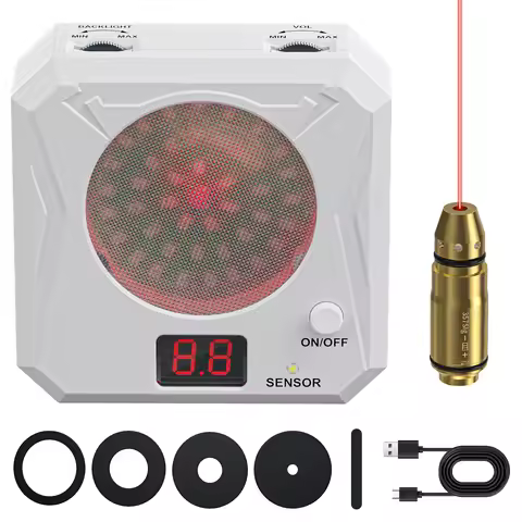 Shooting Practice 357SIG Red Dot Laser Trainer and Laser Electronic Scoring Target