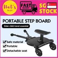 baby Stroller standing Board extension 2-in-1 Buggy Board with Detachable Seat stand board