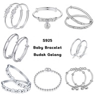 S925 Bangle Baby - Gelang Tangan Budak Kids Bracelet Silver Jewelry Bracelets &amp; Charms Gelang Tangan Silver