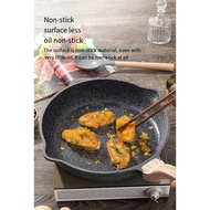 Shallow Frying Pan, Non Stick Wok, Wheat Rice Stone Frying Pan, 20/24/28 CM, Induction Cooker Gas Stove