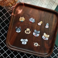 【迷你燙貼/胸章 | 貓狗系列 】 貓咪 貓掌 柴犬 雪納瑞