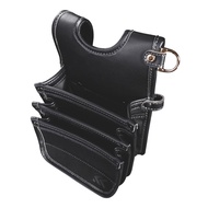 Fujiya Architectural Slim Tool Pouch 3-Tier Black Gold LIGHT PU LEATHER SERIES AB-43BG