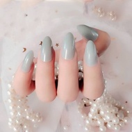 HD-24pc False Nail Art Glossy Pointed Nude-Original False Nails 02 Fake Nails Press on Nails