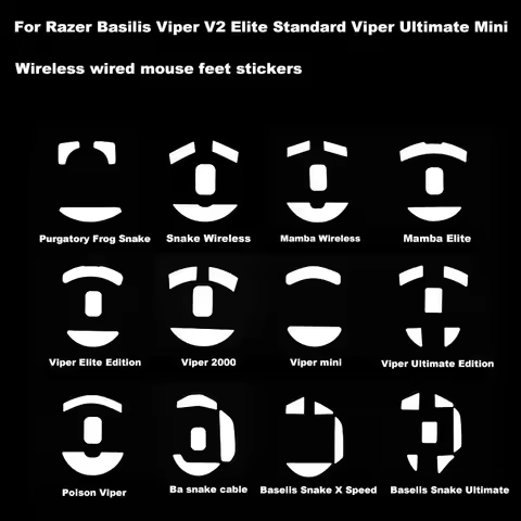 For Razer Basilisk Viper V2 Elite Standard Viper Ultimate Mini Mamba Wired Mouse Footpad Viper V2PRO