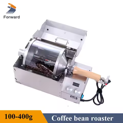 400g Electric Automatic Coffee Bean Baker Coffee Roaster CE Stainless Steel+Quartz Glass Coffee Baki
