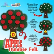 NFO Apple Tree Number 1 to 10 Felt | Pokok Epal Nombor | Pengenalan Awal 1-10