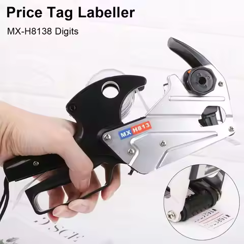 1Pcs New A-line Price Tag Labeller MX-H813 8 Digits Pricing Tag Display Tool Label Paper Label Maker