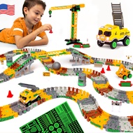 JITTERYGIT Construction Race Track Site Toy - Including Sandbox Vehicles, Trucks, Excavator, Bulldoz
