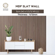 Malaysia Stock 【Ready Stock】Slat wall panel Fluted wall MDF shiplap kayu wainscoting 9mm /12mm thickness 3cm x 1/2/3/4ft papan board