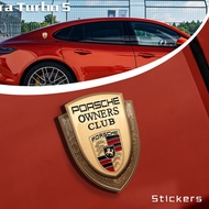 Porsche car side label metal car sticker Panamera Macan Cayenne 718 911 Taycan Mission E 968 356 918