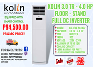 🎉BRAND NEW KO.LIN 3.0 TR - 4.0 HP FLOOR - STAND FULL DC- INVERTER AIRCON R32 BER MONTHS PROMO 2024 🎉