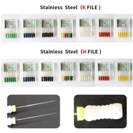 1 Box 6 Lids 21mm / 25mm Stainless Steel 1 Box 1 Box 6 pcs Dental Stainless Steel K files H files 21