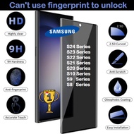 Privacy Film Tempered Glass Samsung Galaxy S20 S21 Plus S22 Ultra S23 Plus S24 Ultra S10 + S9 S8 Plus Screen Protector