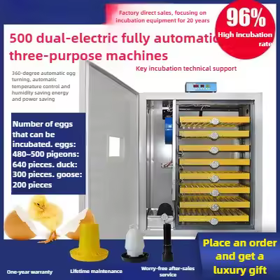 500 Eggs Automatic Egg Turning Incubator Factory Supply Home Type Chicken Incubator Duck & Goose Egg