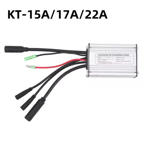 Electric Bicycle KT Brushless Motor Controller 36V/48V 500W/750W 9 Tube 15A/17A/22A Waterproof Conne
