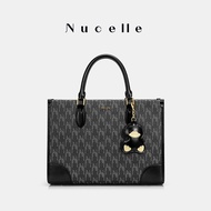 Nucelle Duck Totepack Large Capacity Commuter Briefcase Single Shoulder Handbag Stylish Zinc Alloy L