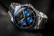 Win Watch Shop Casio รุ่น MTP-1374D-2A นาฬิกาข้อมือผู้ชายสายแสตนเลส หน้าปัดสีน้ำเงิน- ของแท้ 100% รั
