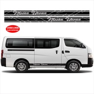 x2 NV350 Urvan Body Decals Sticker for Nissan Urvan Cut Out Vinyl Sticker Decals (left & right)