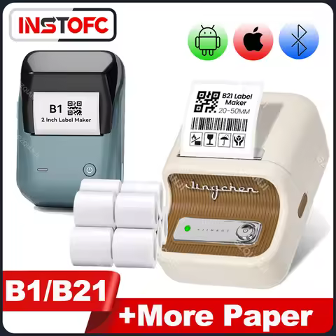 NIIMBOT B21 B1 Label Maker Portable Handheld Wireless Bluetooth Thermal Printer Various sizes Paper 