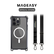 Mageasy Case for iPhone 15 Pro Max | 15 Pro - Odyssey Ultra M + Straps