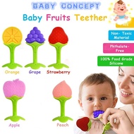 Mainan Gigit Bayi Lembut Berbentuk Buah-Buahan BABY TEETHER FRUIT [WITH BOX] / BIT BABY MODEL FRUIT 
