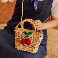 Cute Beach bag Handbag Beg Tangan Pantai Tema Hawaii Straw Sling Bag Rattan Bucket Beg Casual 草编包沙滩包