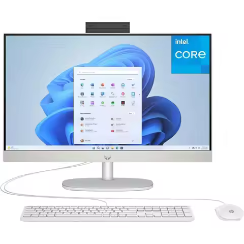 All-in-One 24 Touchscreen PC for Home and Office, 8GB RAM, 256GB SSD, Intel Core, Windows 11, White