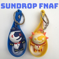 Sundrop Moondrop FNAF Key Ring Pendant Epoxy Soft Rubber Keychain Ornament Kids Gifts Keys Chain Sch