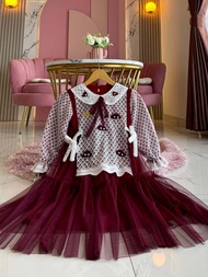 KIYOMI DRESS // DRESS PESTA ANAK // DRESS ANAK TERBARU BISA COUPLE // GAMIS MEWAH BRUKAT UNTUK USIA 
