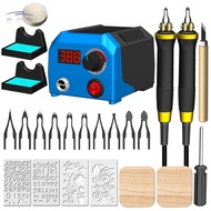 , Wood Burning Tool, Wood Burner Kit, Digitally Adjustable Temperature Wood Burner Kit (LH55-Fine-Pe