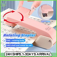 360 Stapler Rotation Stapler Heavy Duty Stapler Effortless Long Paper Swivel Stapler 24/6 Staples