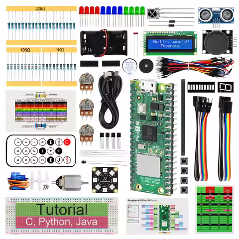 Freenove Super Starter Kit for Raspberry Pi Pico 1 2 W 2W, Python C Java Code, 588-Page Tutorial, 94