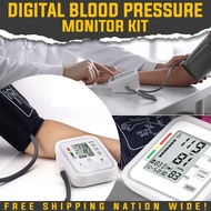 Digital Blood Pressure Monitoring Kit USB Powered Automatic Blood Pressure Monitor, Easy to use Heart Rate Meter, Authentic Digital Upper Arm Sphygmomanometer, Accurate Oscillometric Method, Systolic &amp; Diastolic with Pulse display, BP , FREE Pouch, Calibr