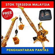 REMOTE CONTROL CRANE CONSTRUCTION TOYS KREN RC CONTROL BY WIRE HOBBY TOYS MAINAN KREN KAWALAN JAUH