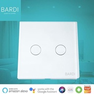 SHIPPINGbebas - BARDI Smart Wall Switch 2 Gang Automatic Wifi Touch Switch IoT