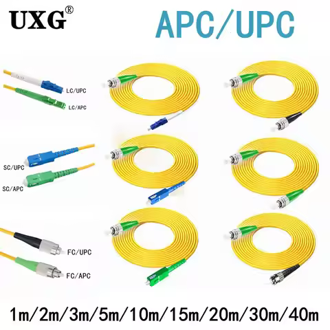 FC LC SC/APC To SC/UPC Fiber Jumper Optical Fiber Patch Cord Single Mode Cable power cable 1M-40m Hi