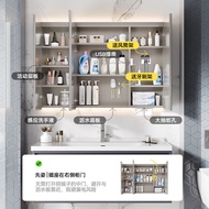 S-6💝27IKStainless Steel Smart Bathroom Mirror Cabinet Wall-Mounted Single Bathroom Draining Storage Mirror Cabinet with